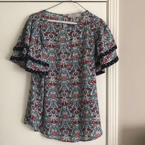 Loft Flutter Sleeve Blouse